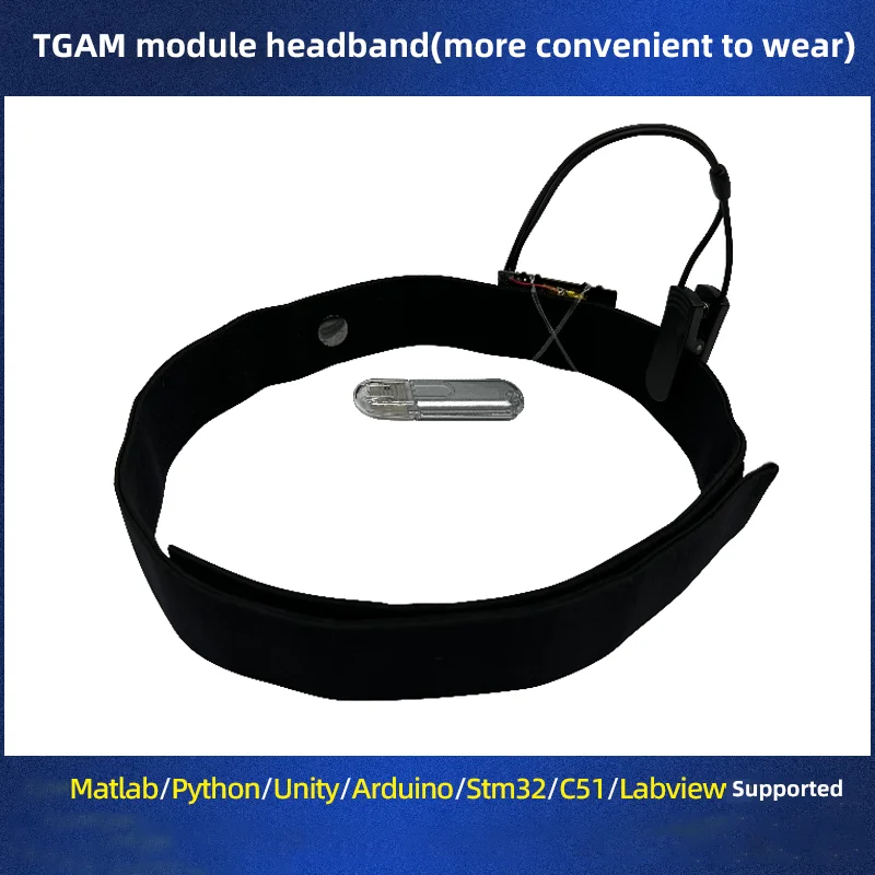 2023 New STM32 TGAM Module Development Kit Brainwave Headband EEG Sensor Outputting Mindwave Data Arduino Python Matlab Unity