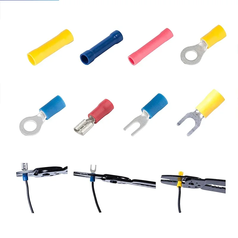 Assorted Electrical Wire Cable Connector Rolled Kit, Butt Ring Spade, Crimp Terminal, 140 PCs, 480 PCs, 300 PCs, 1200PCs