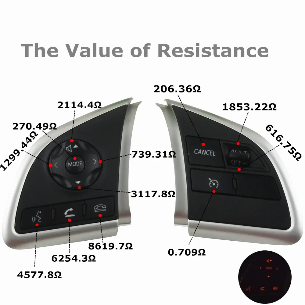 For Mitsubishi ASX Outlander Mirage space star L200 Cruise Control Switch Steering Wheel Button Audio Android Player Switches