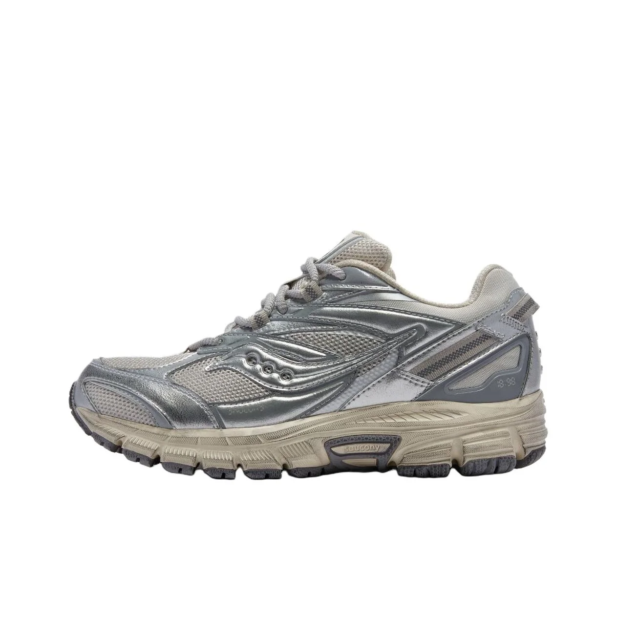 Saucony Cohesion 2K Abrasion Resistant Low top Running Shoes Unisex Silver S79019-7