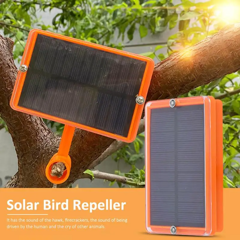 Solar Bird Repeller com Sensor Inteligente, Voice Bird Repeller Animal Flying, Dispositivo Repelente de Criatura para Pátio ao ar livre, Farmland