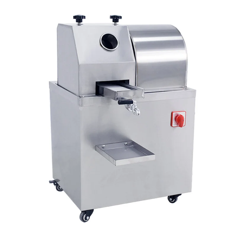 &For 300KG/H Stainless Steel Sugarcane Juicer, 220V, Separate Cabinet, Three-Shaft Solid Roller Pressing