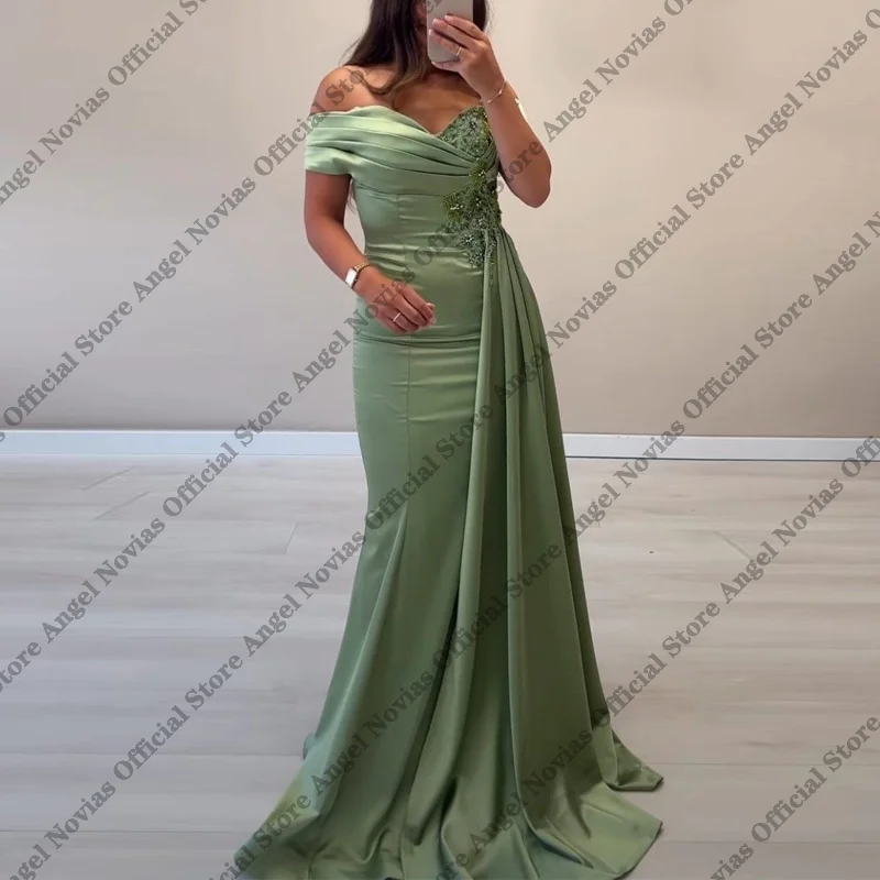 Off Shoulder Mermaid Sage Green Bridesmaid Dresses 2026 for Wedding Party Dress Vestidos Elegantes Para Fiesta De Gala