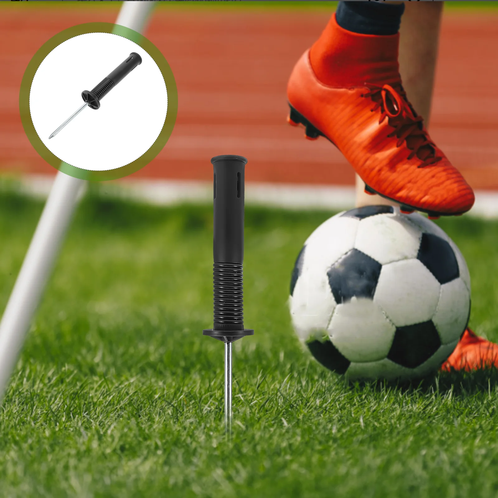 Spring Floor Nails Soccer Training Ground Spring-loaded Spike Flagpole Base with Football Holder Corner