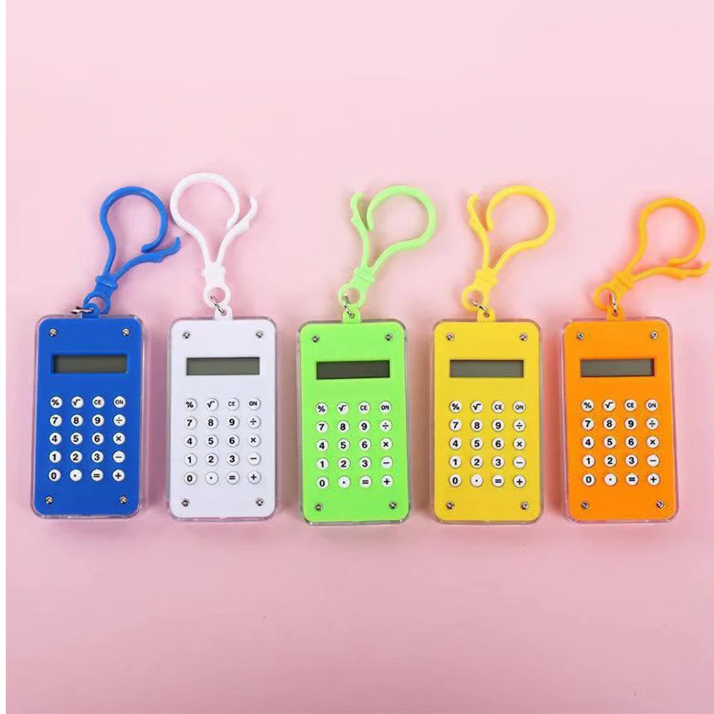 

5pcs Portable Calculator Mini Ball Candy Colors Lightweight Student Math Tool For School Office Home Use