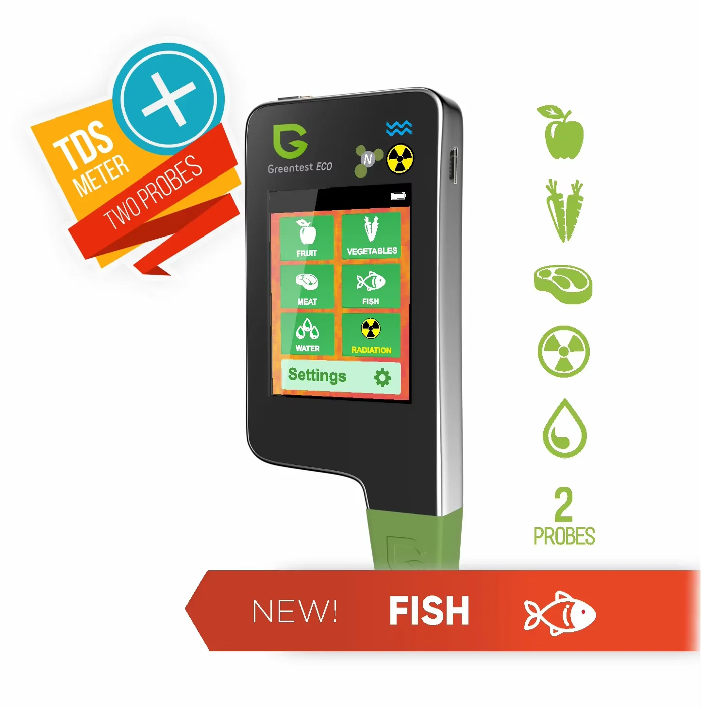 Greentest Eco 6 Multi Function Food Safety Tester Nitrate Radiation Water Detector Greentest Eco 6