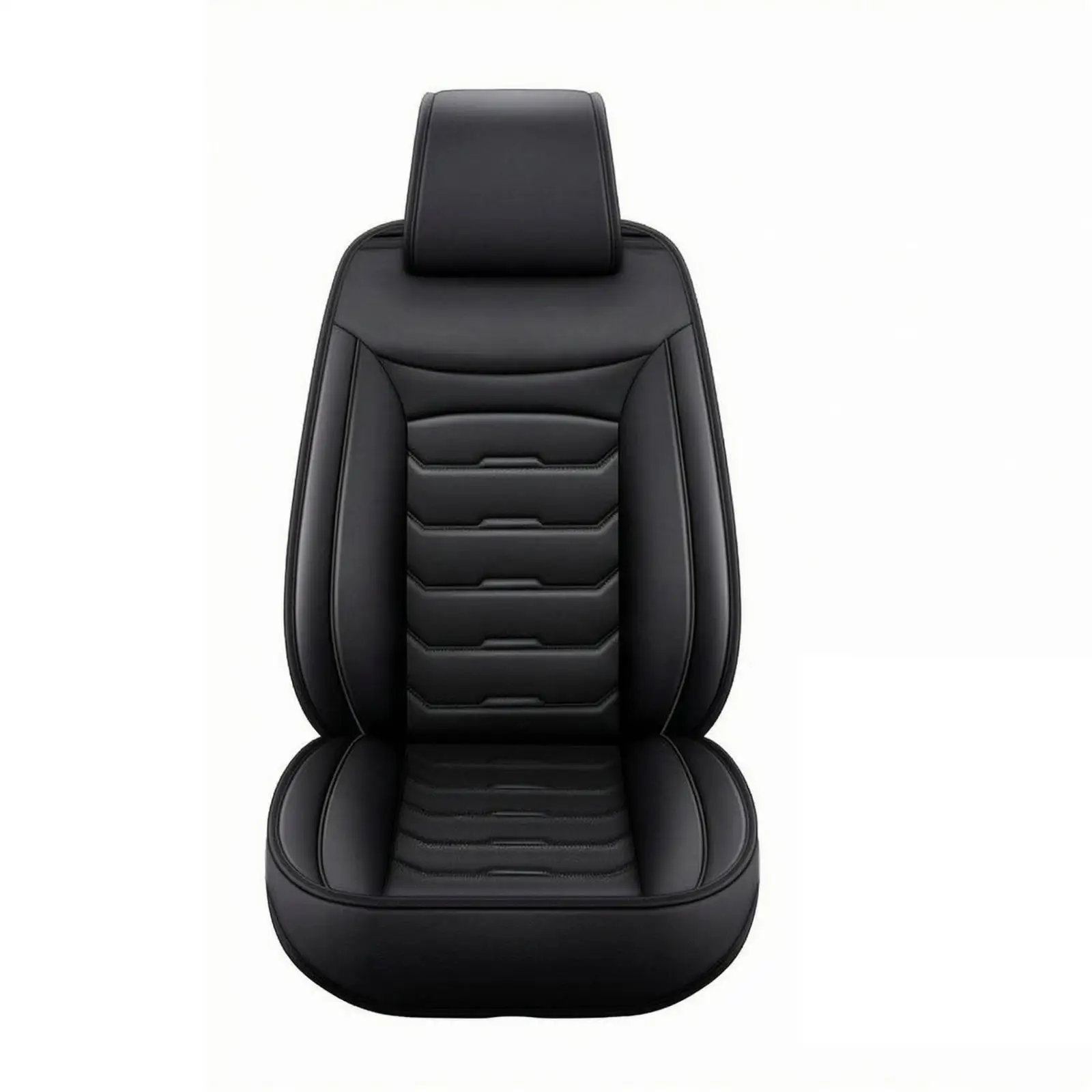 Full Car Seat Cover Package for Standard Sedans Leather Finish Stitched Sporty Interior Upgrade