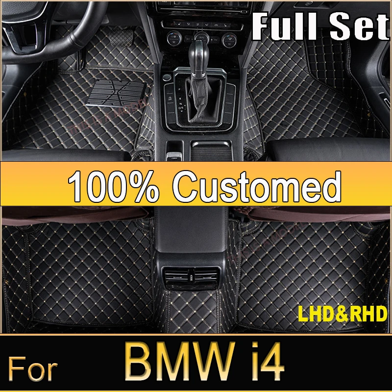 

Car Floor Mats For BMW i4 2022 Custom Auto Foot Pads Automobile Carpet Cover Interior Accessories