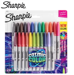 12/24colors American Sharpie Permanent Marker Pen Industrial Dust-Free Marker 1.0mm Laboratory Tattoo Pen Stationary Supplies