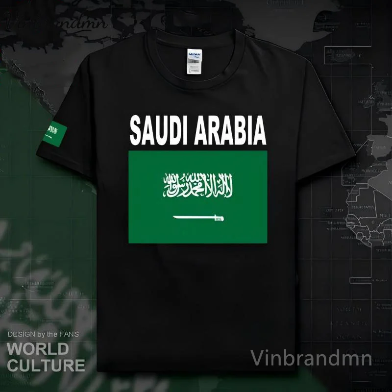 Kingdom of Saudi Arabia T Shirts Man T-shirt Nation Team Tshirt 100% Cotton Gyms Meeting Fans Streetwear Tops Saudi Arabian Tees