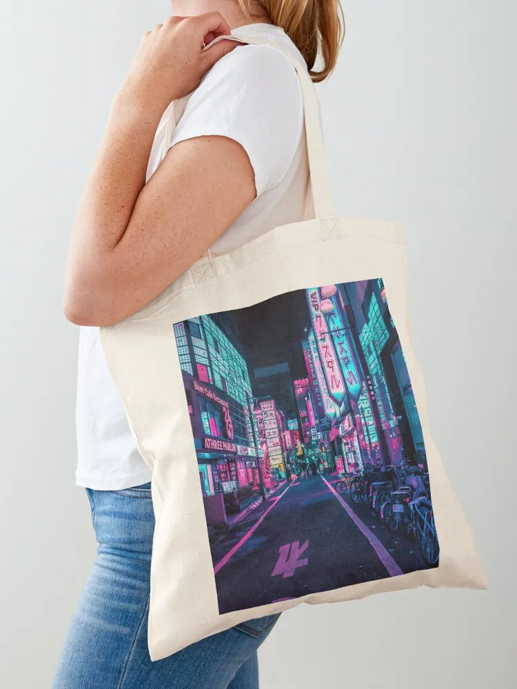 Tokyo - A Neon Wonderland Tote Bag Reusable bags personalized tote bag cute pouch bag