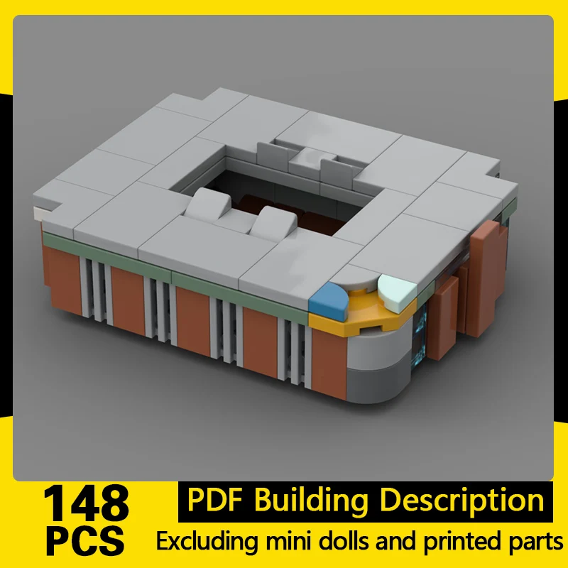 

City Street View Model MOC Building Bricks Modern Large Stadium Modular Technology Gifts Holiday Assemble Children Toys Suit