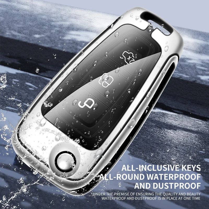 Zinc Alloy Car Key Case Cover Protector Shell for Ford Ranger C-Max S-Max Focus Galaxy Mondeo Transit Tourneo Custom Ecosport