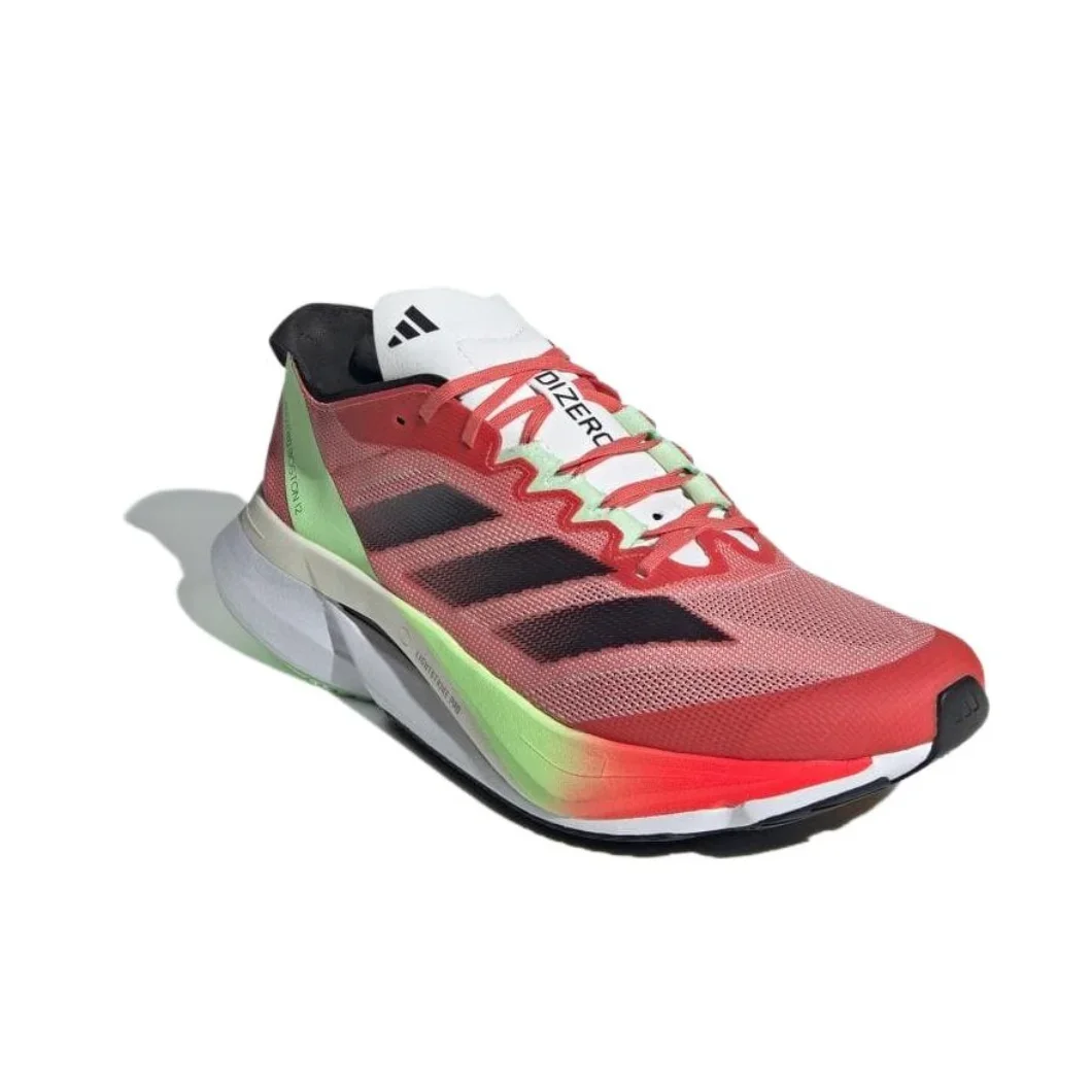 Adidas Adizero Boston 12 Cómodas Versátiles Zapatillas bajas informales para correr para hombre y mujer Rojo y amarillo Verde