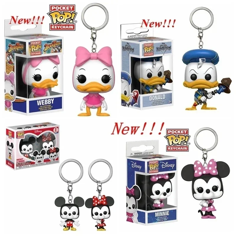 2026 FUNKO Pop llavero de bolsillo Disney Mickey Mouse Scrooge Mcduck Mickey Minnie figura de vinilo muñecas modelo juguetes para niños regalo