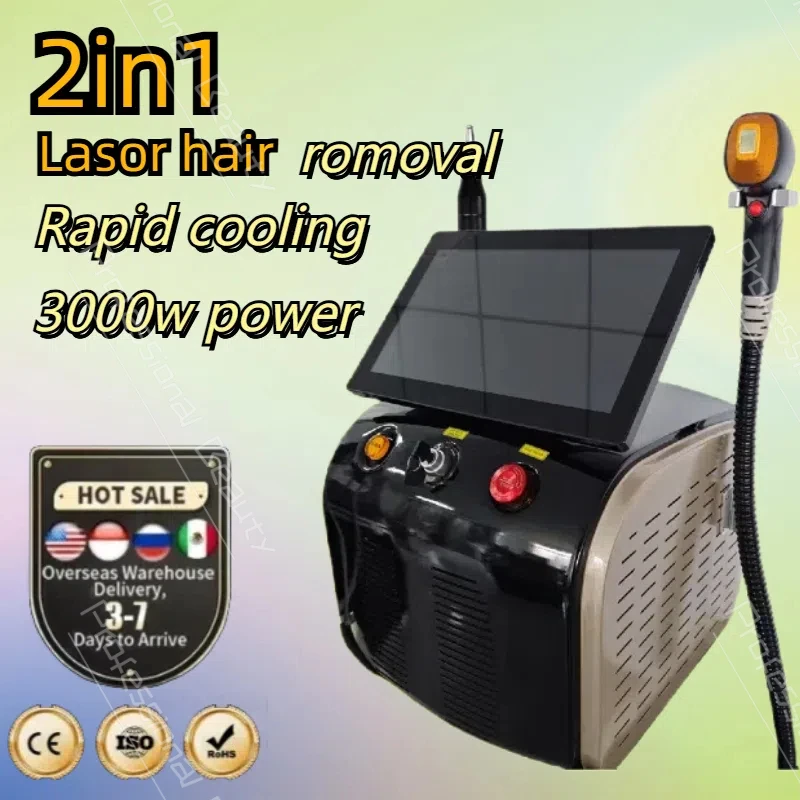 2024 Powerful 3000W Alexandrite Ice Platinum Laser Epilator Professional Diode Laser Machine Permanent Hair Remover for Woman