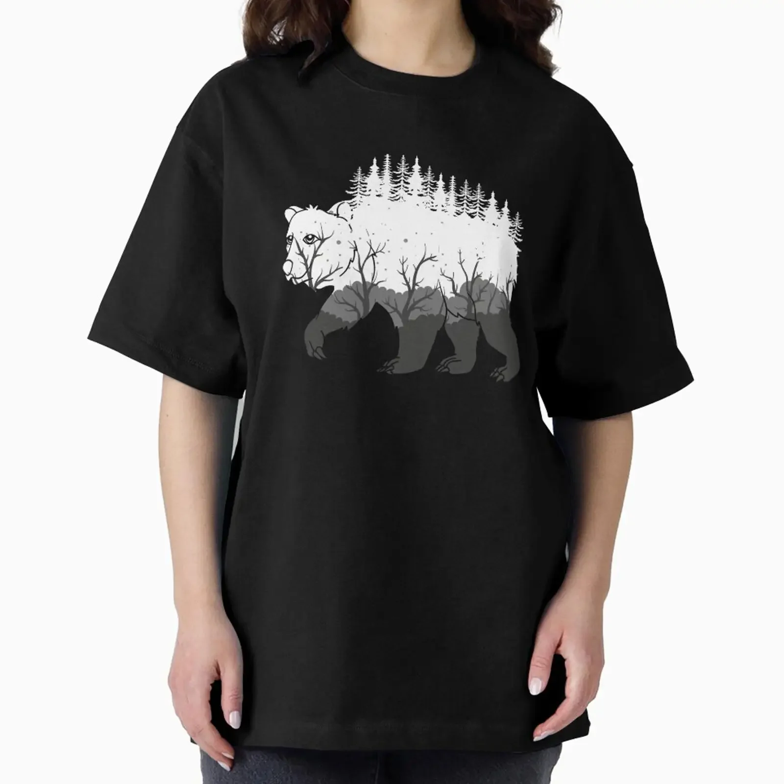 Wildlife Nature Bear Lover Trees Forest Animal Grizzly designed and sold by besT T Shirtdesign vintage Washed Breathable Soft