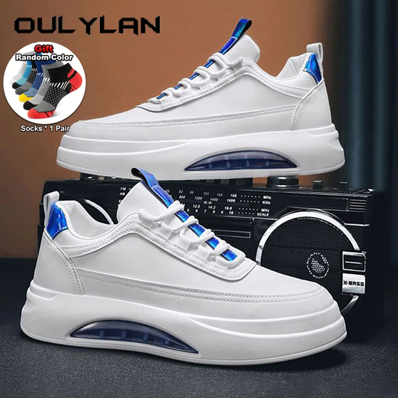 

Oulylan Outdoor Breathable Solid Color Sneakers Men Stylish Casual Sports Shoes Spring Thick Soled Running Footwear Size 39-44