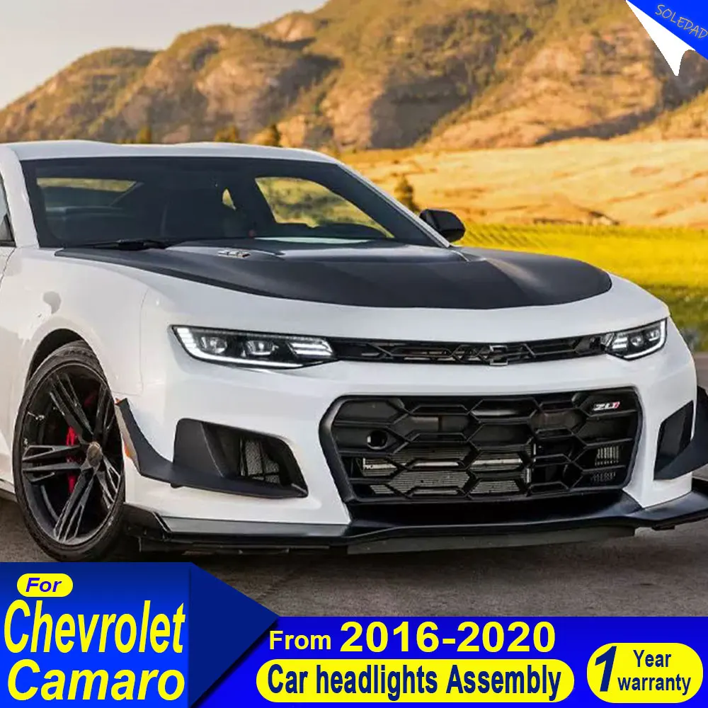 

Фара для Chevrolet Camaro 2016-2020, светодиодная, в сборе, с функцией поворотника, Plug and Play, аксессуары