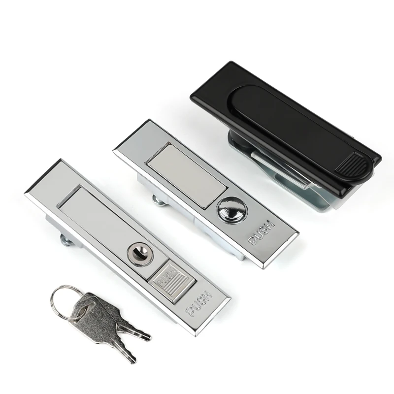 High Quality MS380 Industrial Equipment Keyless Rectangle Zinc Alloy Industrial Flat Lock Switch Cabinet Handle Panel Lock