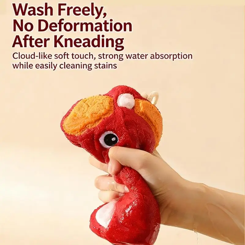 F19B Hand Towel For Kitchen Corals Fleece Materials Features Horse Theme Meaning