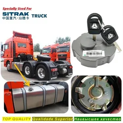 SITRAK C7H Truck Fuel Tank Metal Lock Cover (including 2 keys) 712W12210-0101+001 Diesel Tank Lock Cover For Sitrak Spare Parts