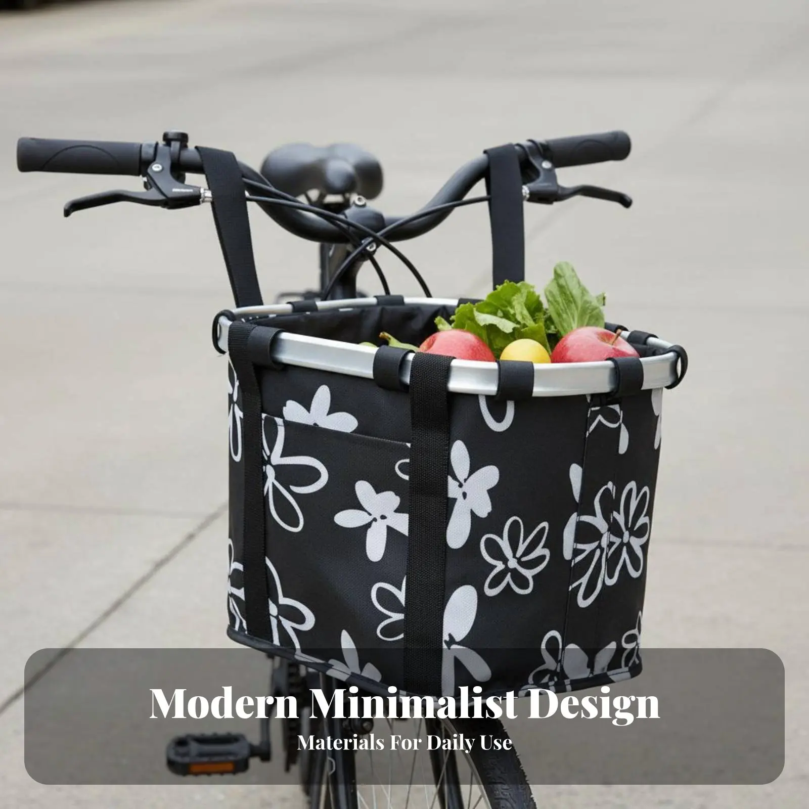 

Складная велосипедная корзина, легкая, съемная, для покупок, большой вместимости, для поездок на работу и пикников