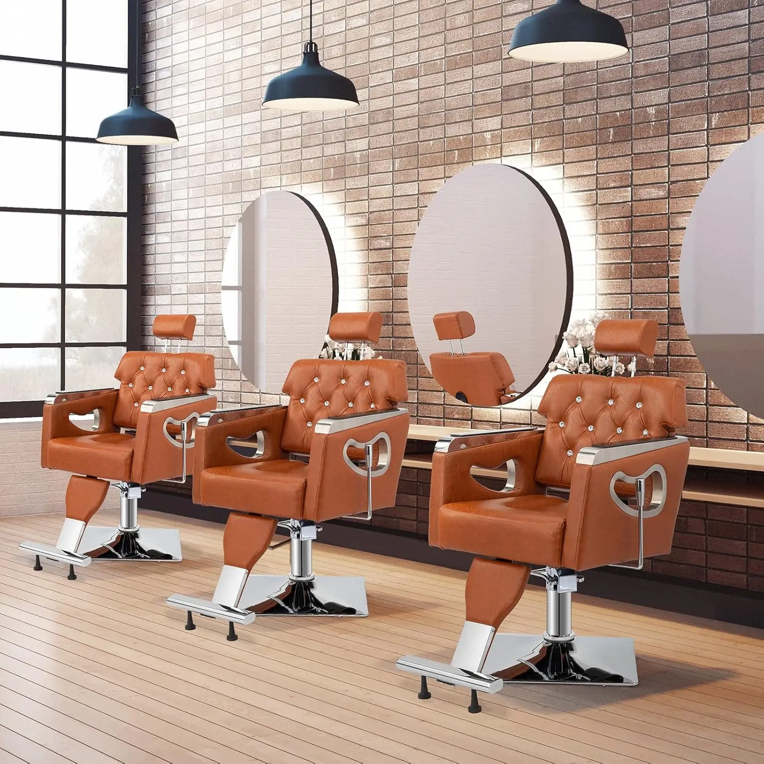 Hydraulic Barber Chair All Purpose, Reclining Salon Chair for Hair Stylist Shampoo Hairdressing Makeup Braiding Beauty