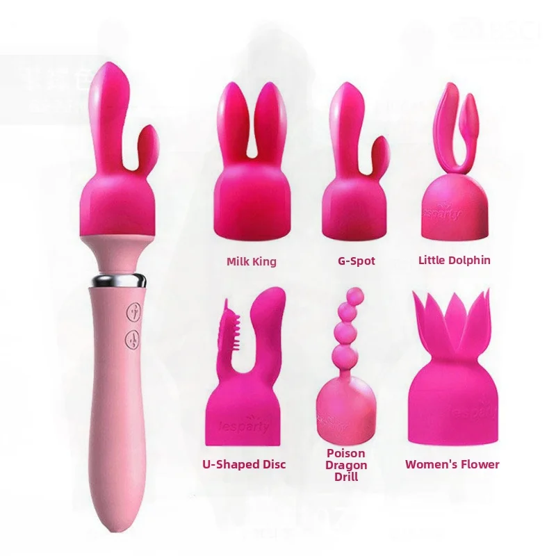 سيليكون AV هزاز القبعات عصا تدليك أنثى الاستمناء الكبار الجنس المنتج سلسلة يمزح متوافق مع الهزاز #1