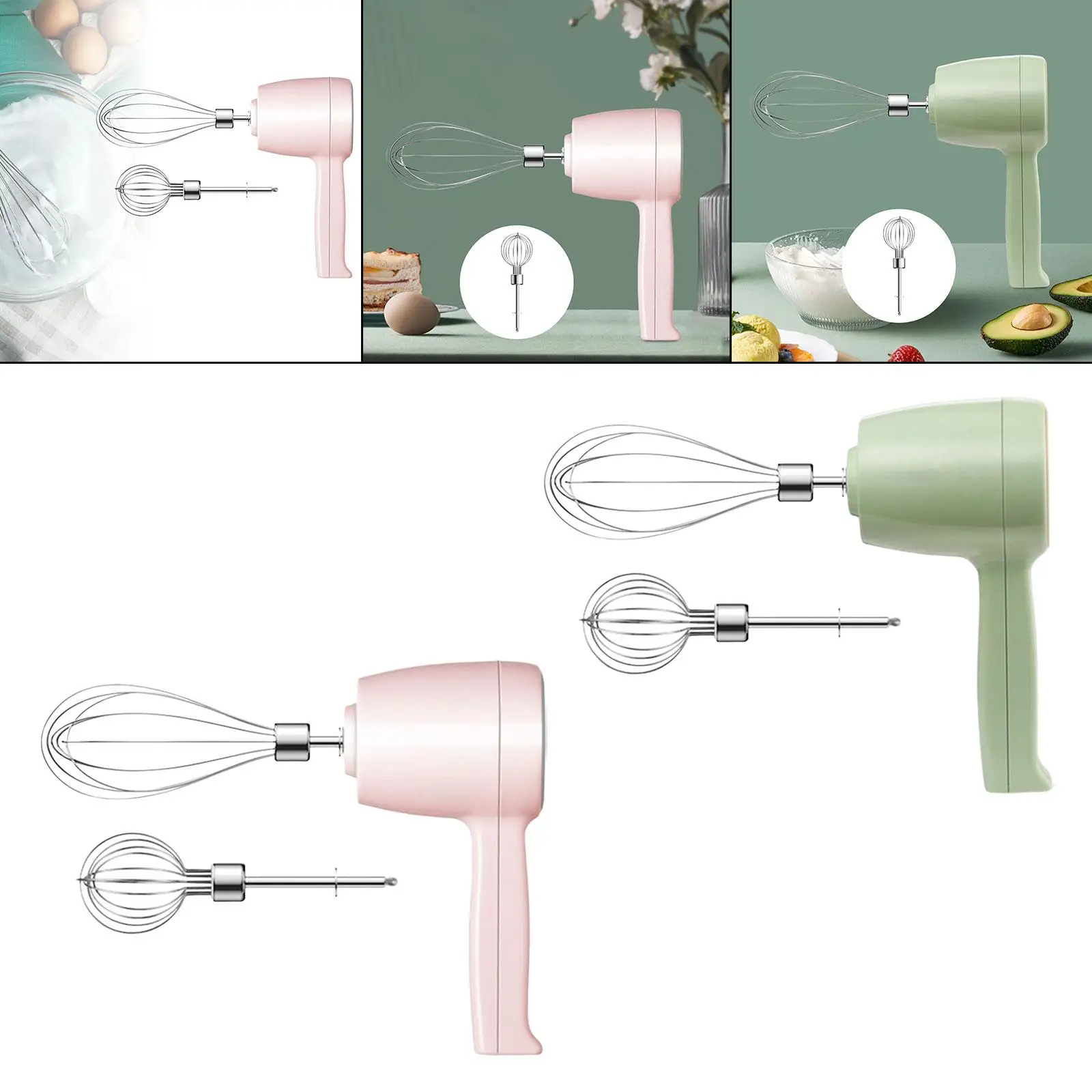 フードミキサー 軽量電動ハンドミキサー クリームフードケーキベーキングミキサー ミニ