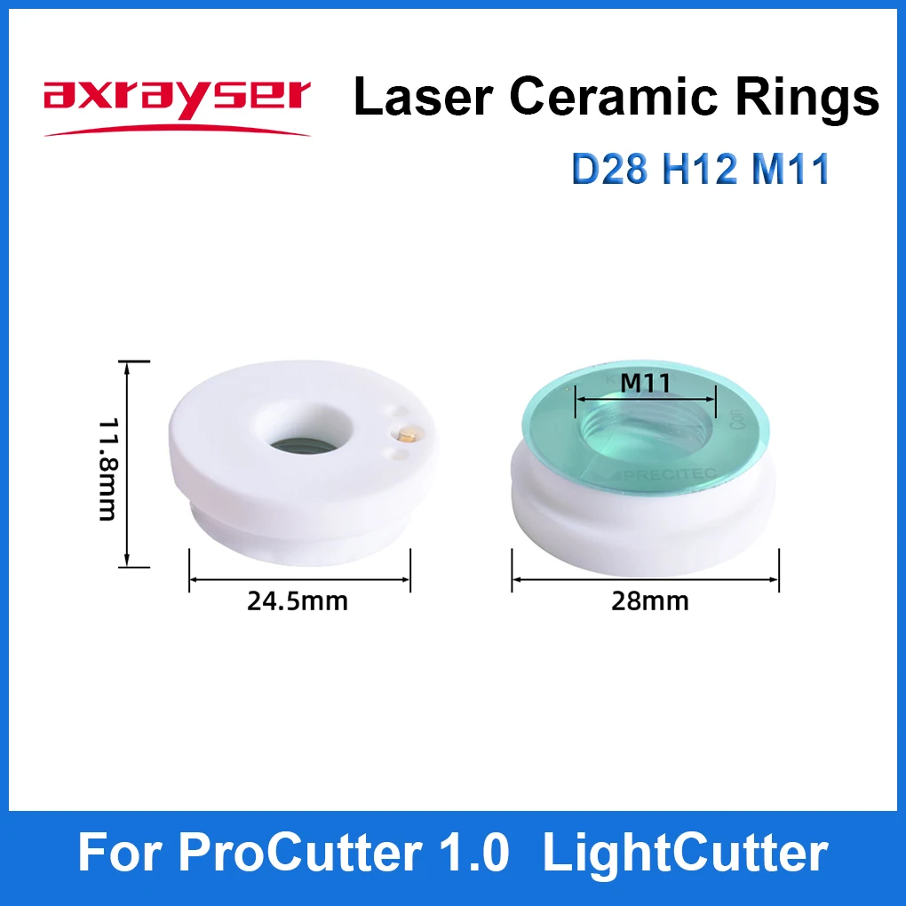 Precitec Laser Ceramic Rings D28 H12 M11 Nozzles Ceramic Holder For ProCutter 1.0 LightCutter Fiber Laser Cutting Head