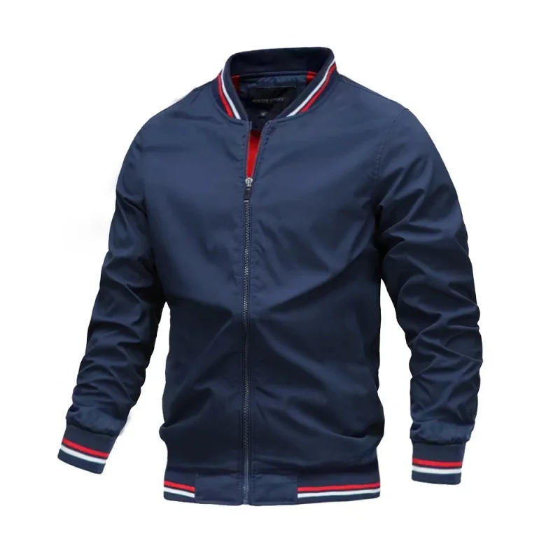 

Men's Casual Fashionable Windproof Sun-proof Outdoor Zipper Sports Jacket with Pocket for Spring And Autumn Jogging