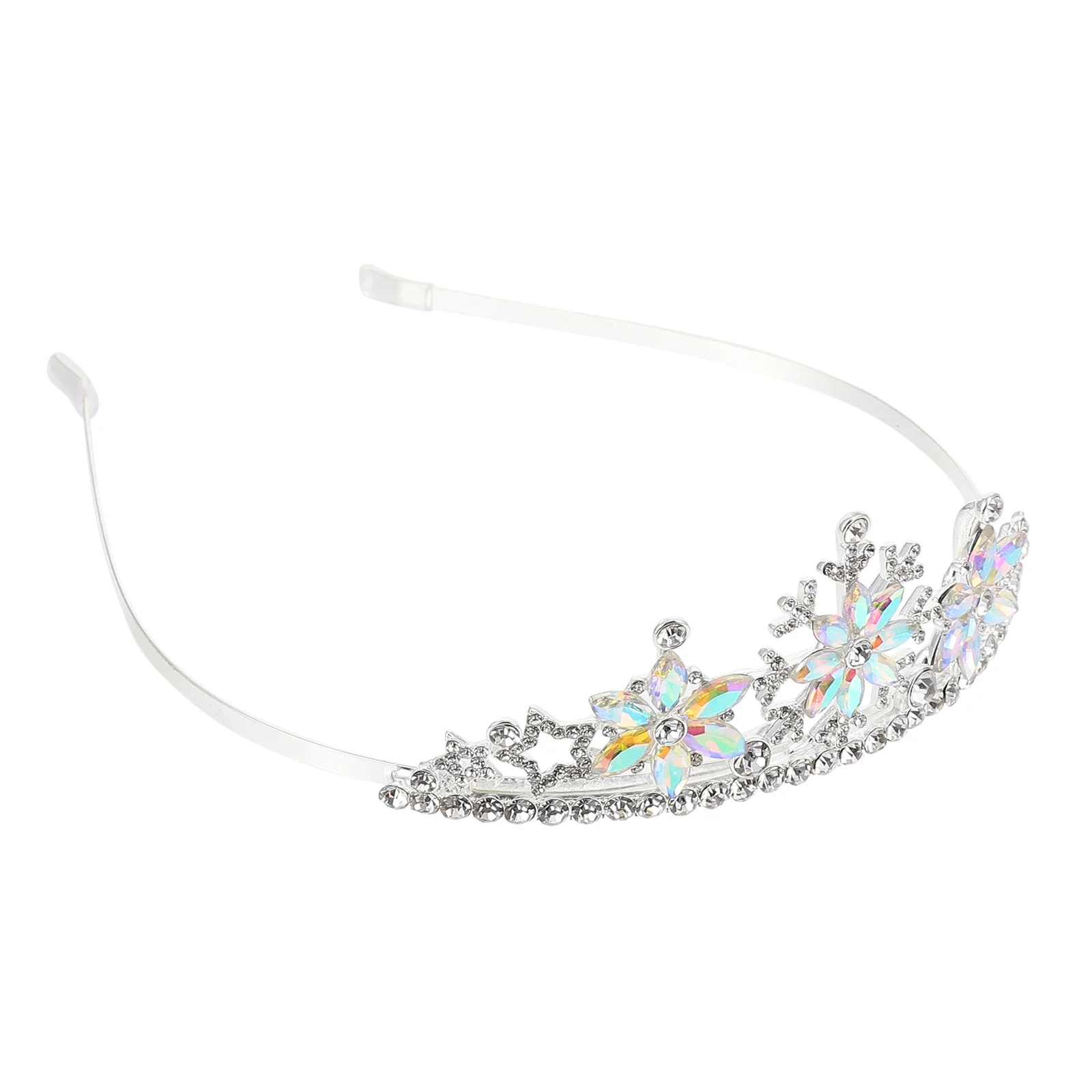 Silver Snowflake Crown Kids Headband Childrens Crown Hair Accessories Delicate Headdress Tiara Hair Care Styling Party Hair