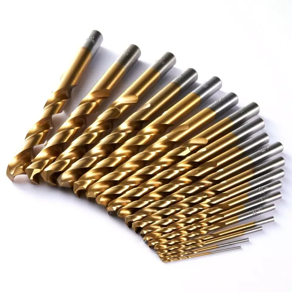 

58pcs-set 20sets-carton Titanium Metal Drill Bits Quick Change Screwdriver Bit Sets High Speed Steel with Hex Shank M35 Wood