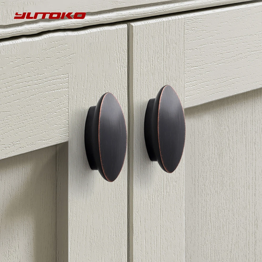 Zinc Alloy Solid Kitchen Handle High-end Oval Wardrobe Shoe Cabinet Handle Door Pulls Drawer Knob Furniture Hardware Accessories