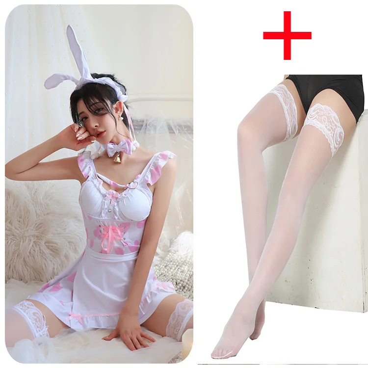 Sex lingerie Sexy Cow Set Maid Dress Rabbit Girl Uniform Temptation Pure Desire Sleeping Dress anal ethical toys Women\'s pajamas