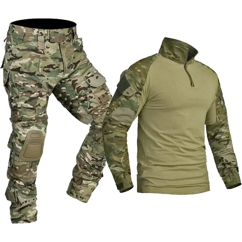 Camouflage Field Airsoft Work Clothes Uniform Outdoor Training Hunting Shirts Pants Paintball Suits Hiking Pant Wear Resistant