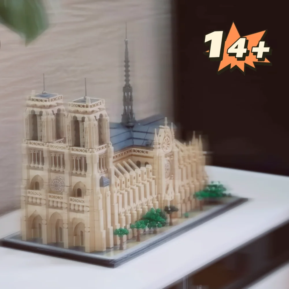

4383PCS Notre Dame Building Blocks Toy Model Bricks Architecture Ornament Children DIY Birthday Christmas Gifts