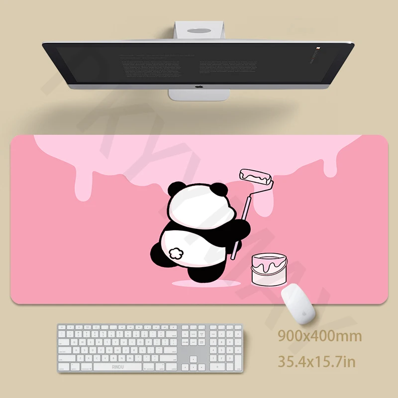 

Panda 80x30cm XXL Lock Edge Mousepads Large Gaming Mousepad Desk Mat Mouse Mat Beast Desk Pad For Gift Mouse Pad Cute