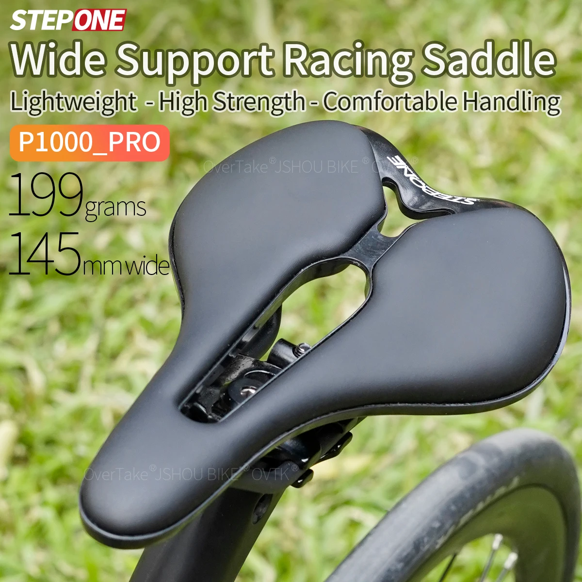 STEPONE Bicycle Saddle Ultralight Hollow Breathable Shockproof Men Women MTB Road Bike Seat Durable Soft Wide Bike Accessories