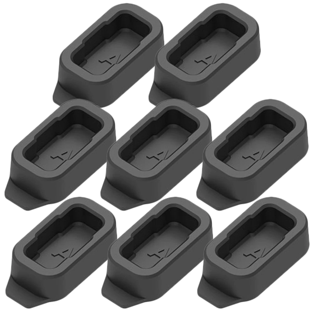 

8 Pcs Watch Dust Plug Charging Port Caps Silicone Lids Waterproof Cover For APEX42 46 VERTIX Black Plugs Smartwatch
