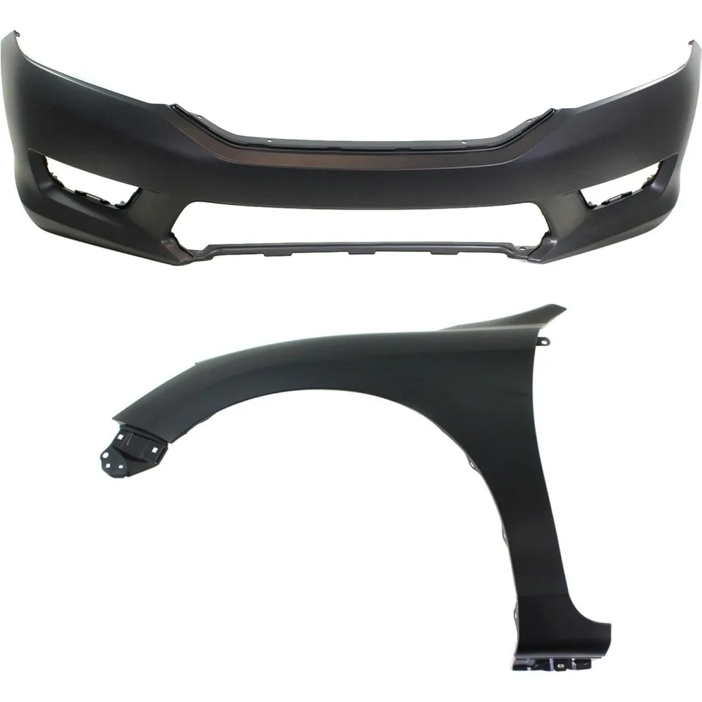 

Bumper Cover KIT Compatible with Honda Accord 2013-2015 Sedan Primed Front