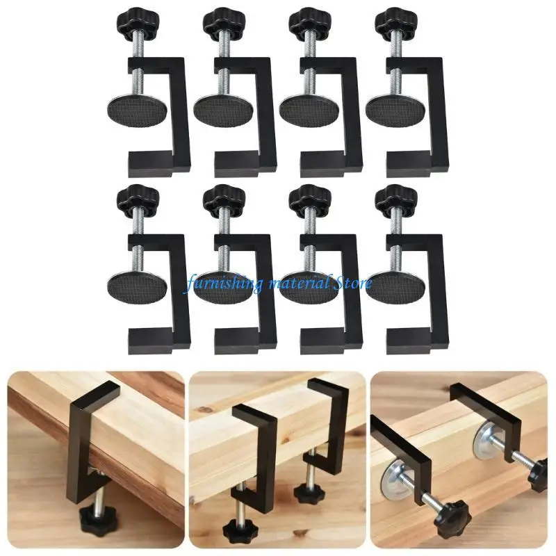

Y5GD 8pcs Heavy Duty Table Clamps Fixture Tool With Non Slip Rubber Pad For Carpentry