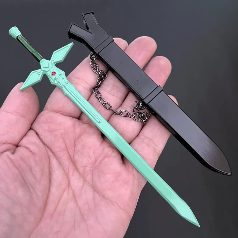 SAO Sword Art Online Keychain Asuna Kirito Elucidator DARK REPULSER Keyring Anime Accessories Chaveiro Pendant llaveros