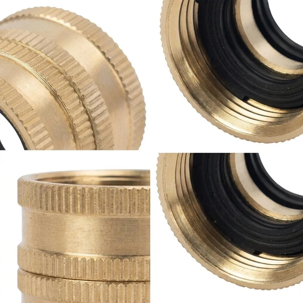 For Standard Garden Hoses 34 Inch Connector Brass Hose Connector For Garden Irrigation Enhanced Grip Hose Fitting