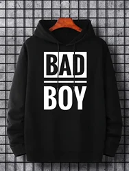 100% polyester bad boy print fashionable casual men's hoodie