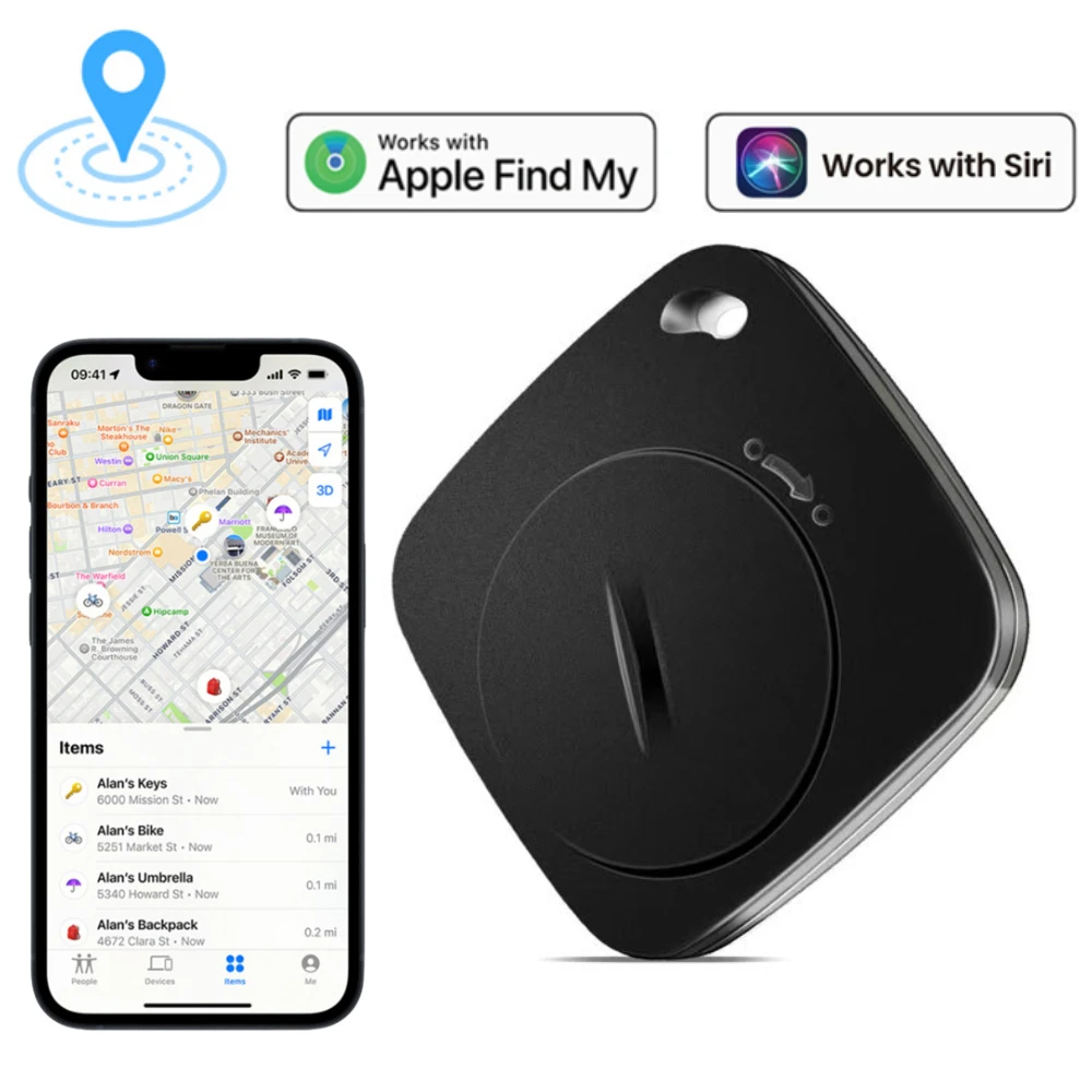 미니 GPS 추적기 스마트 태그, 분실 방지 알림 장치 파인더, 자동차 지갑 키 애완 동물, iPhone Find My APP 글로벌 로케이터 