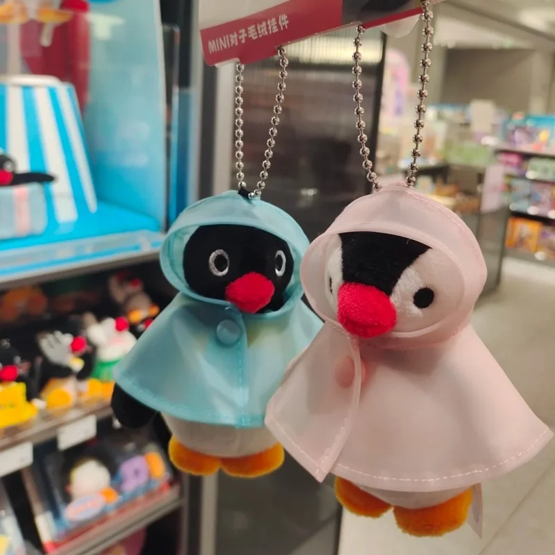 Oryginalny breloczek z serii Pingu Mini Pair Plush, uroczy pingwin, zawieszka, lalka ryba, zabawka, prezent urodzinowy dla przyjaciela lub ukochanej osoby.