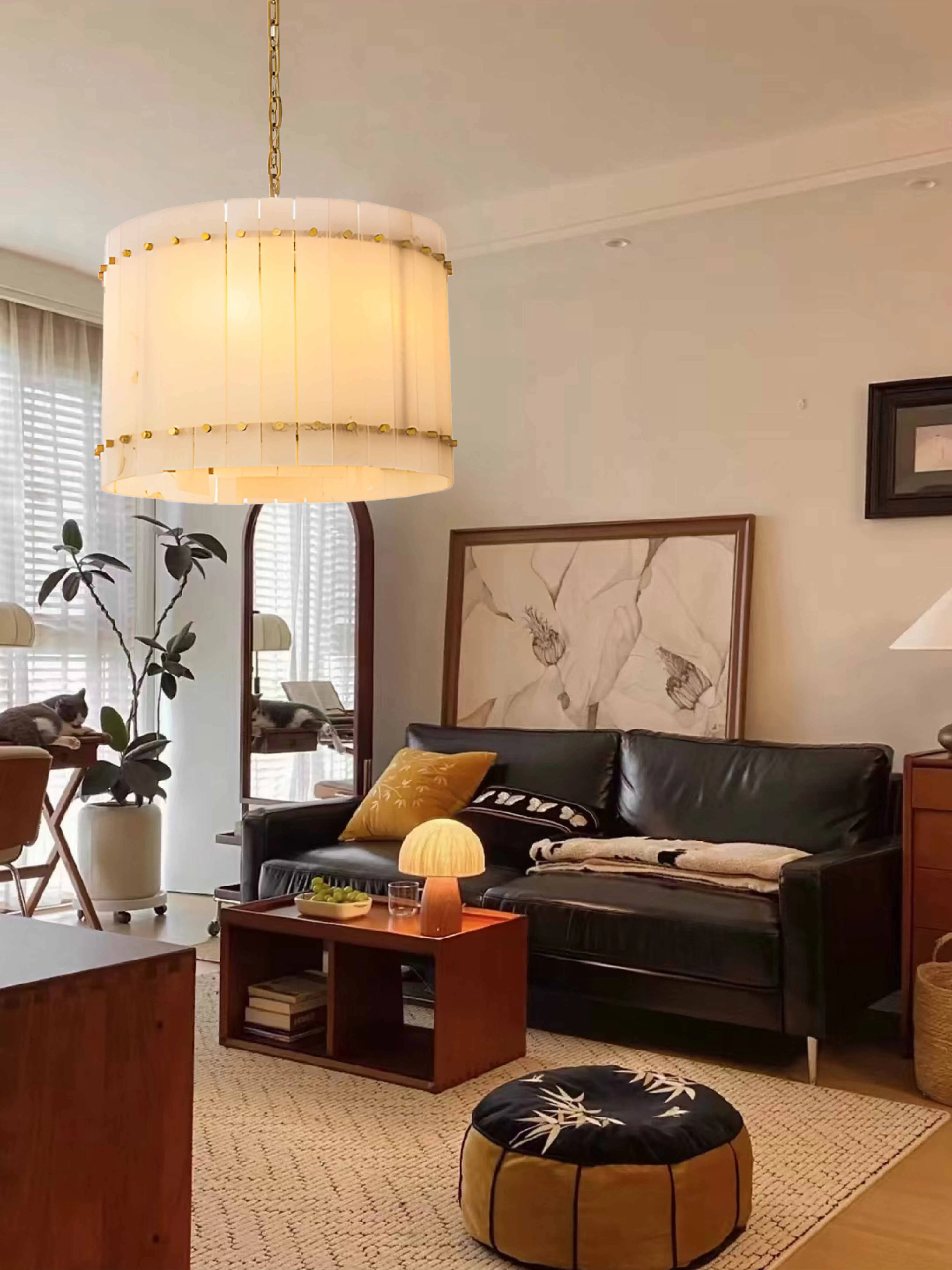 

REVEN Adjustable Chandelier Modern Ceiling Light Marble Pendant Lamp Dimmable for Dining bar counter Café Home interior decor