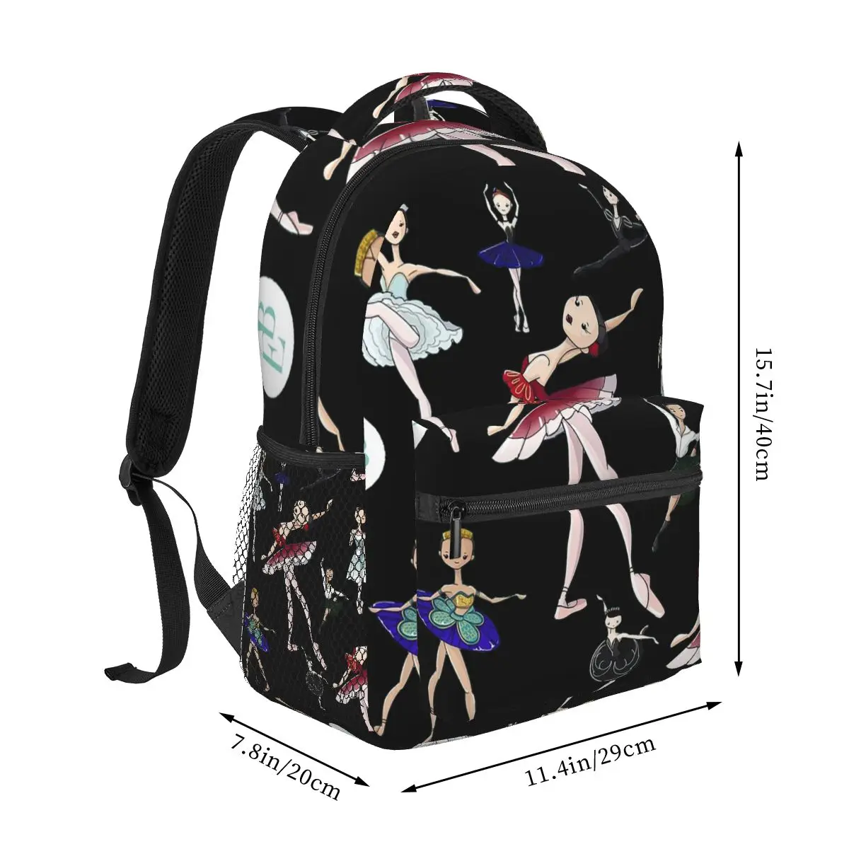 Print Ballet Variations Backpacks Boys Girls Bookbag Children School Bags Cartoon Kids Rucksack Shoulder Bag Large Capacity